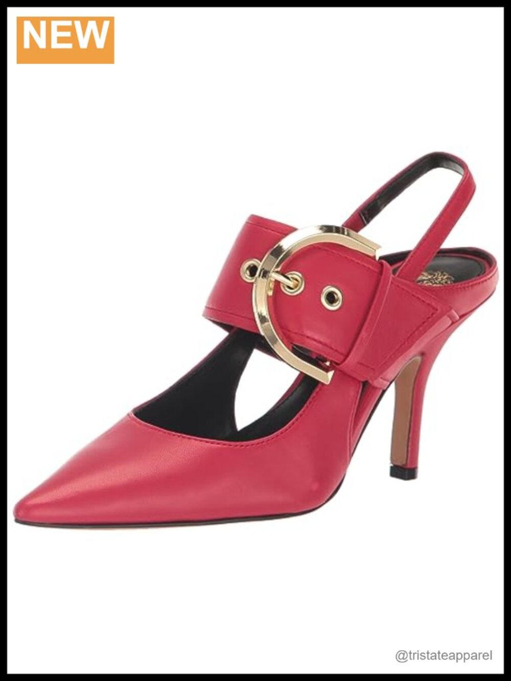 Realbey Slingback Pump Nappa Leather Pointed Toe Stiletto Heel